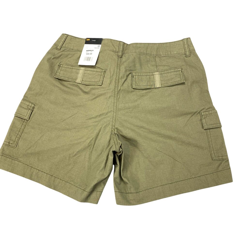 Lee Regular Fit Mid Rise Green Drawstring‎ Mom Shorts 10 M - MSRP: $44